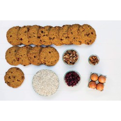 GIANT COOKIES Cranberries & Kαρύδι 100gr τεμ ΓΚΡΑΝΟΛΕΣ-ΜΠΑΡΕΣ-GIANT COOKIES